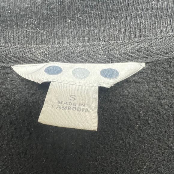 Three Dots 1/4 Zip Women's Black Pullover Sweatshirt Size Small - Picture 2 of 8